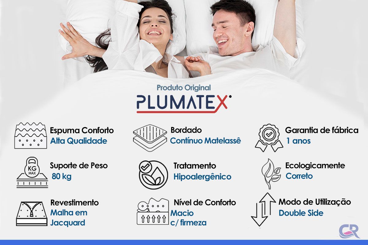Colchão D23 Plumatex Top Line Dupla Face Colchão D23 Plumatex Top Line Dupla Face