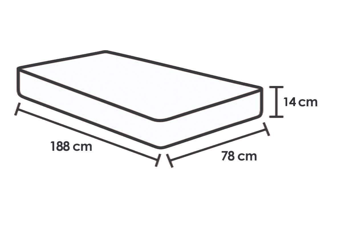 Colchão D23 Plumatex Confortex Dupla FaceSolteiro - 78x188x14