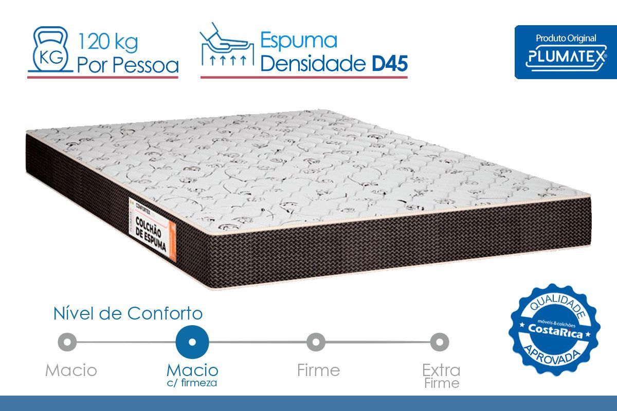 Colchão D45 Plumatex Confortex Colchão D45 Plumatex Confortex