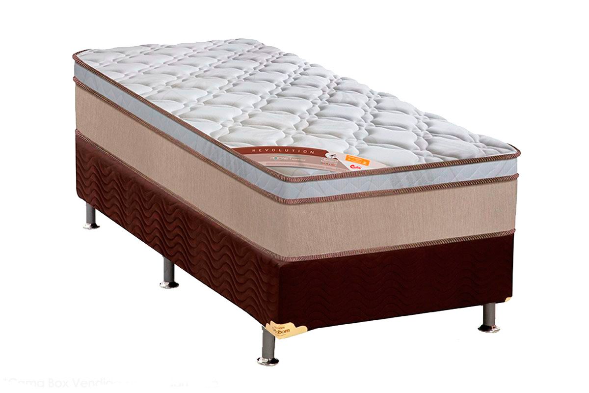Cama Box CRC +Colchão Molas Revolution Castor