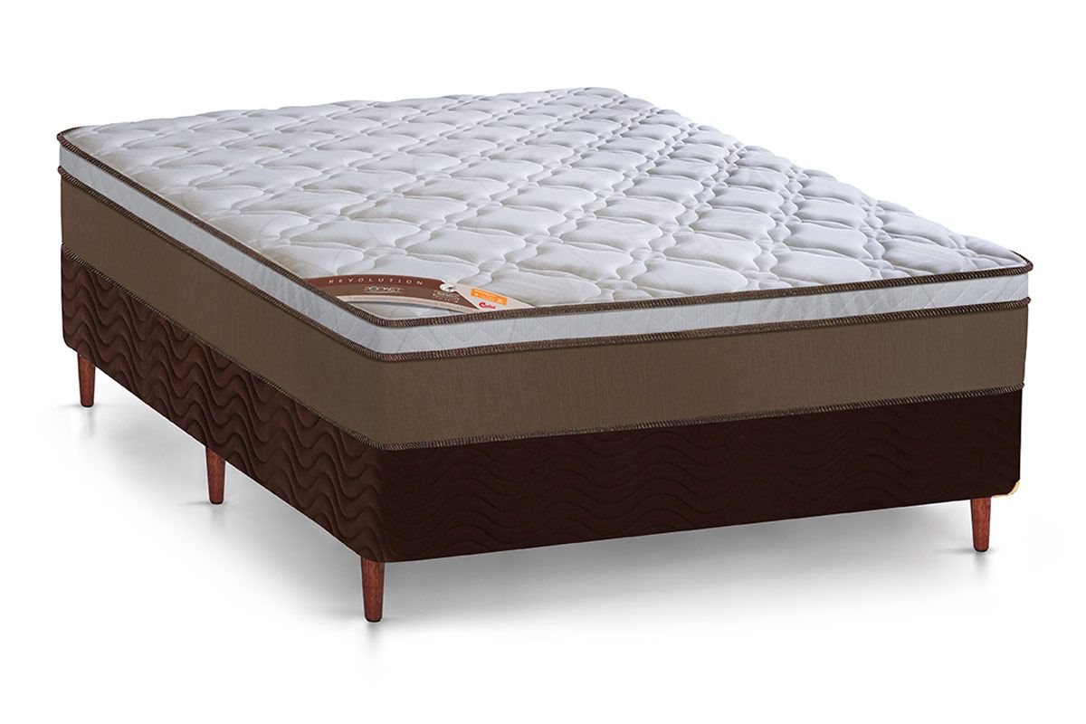 Cama Box CRC +Colchão Molas Revolution Castor