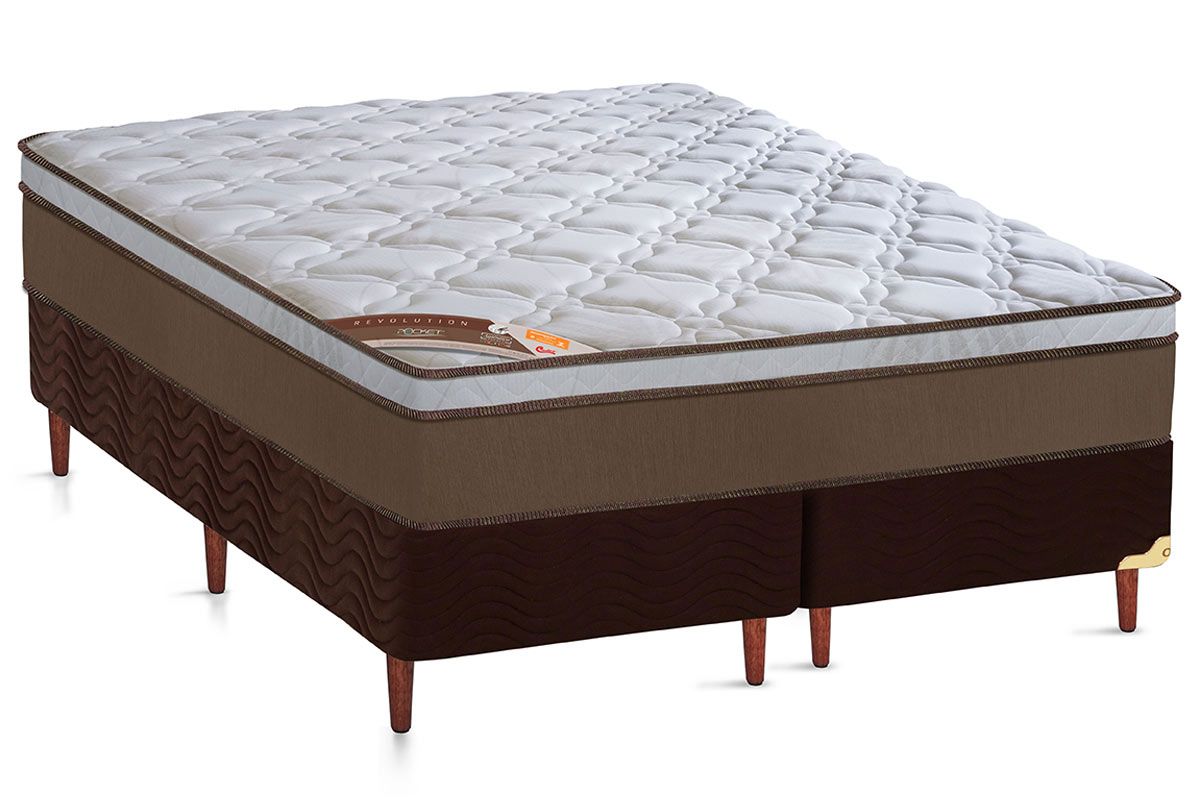 Cama Box CRC +Colchão Molas Revolution Castor