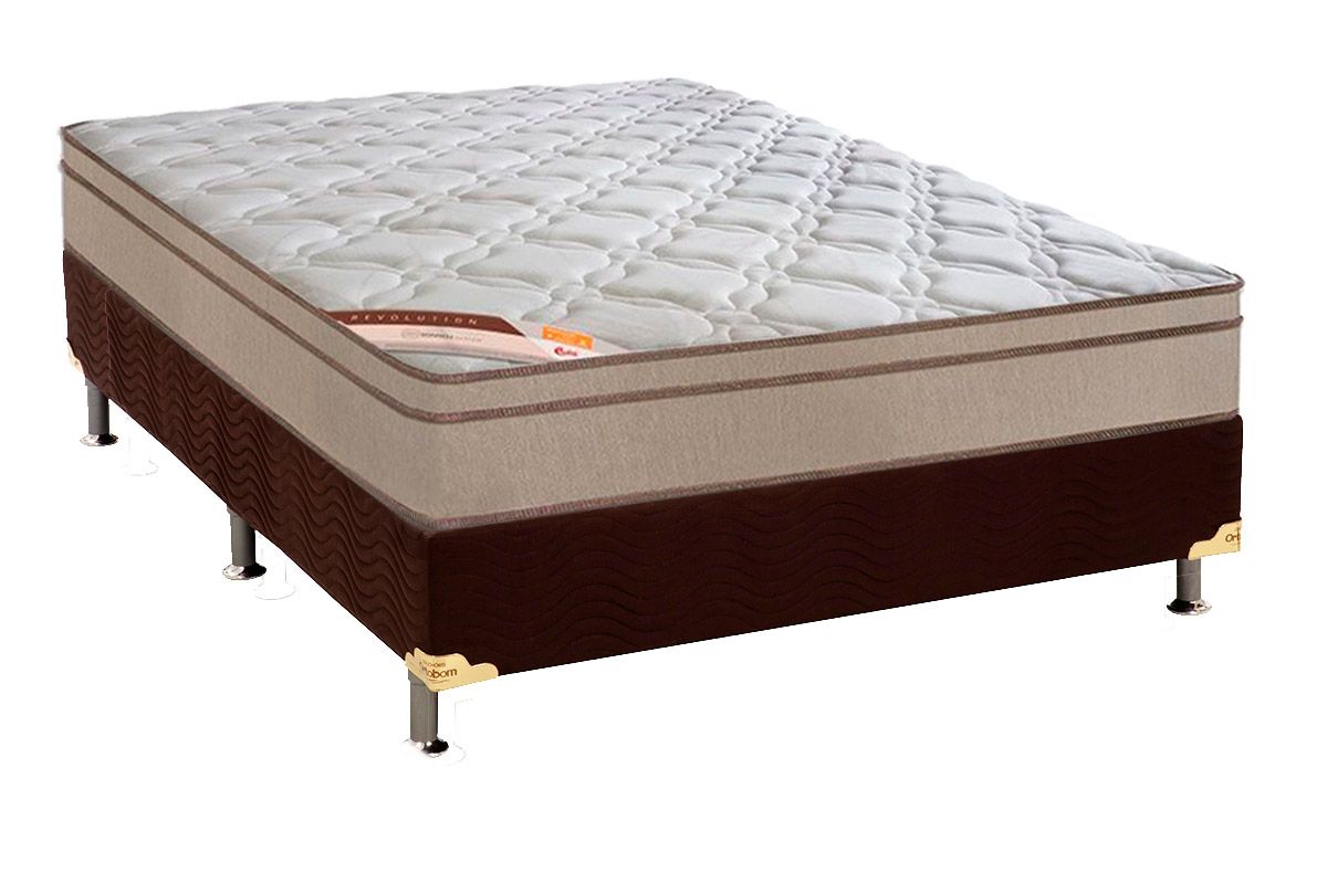 Cama Box CRC +Colchão Molas Revolution Castor