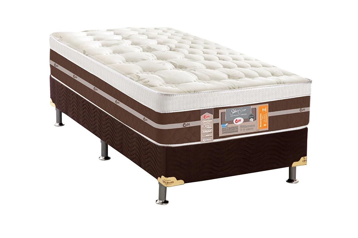 Cama Box CRC +Colchão Molas S Star Híbrido Castor