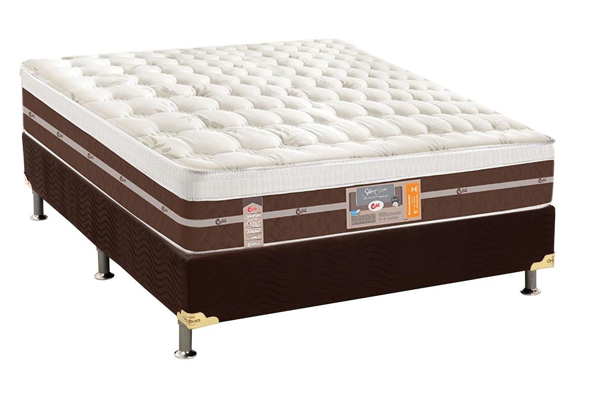 Cama Box CRC +Colchão Molas S Star Híbrido Castor