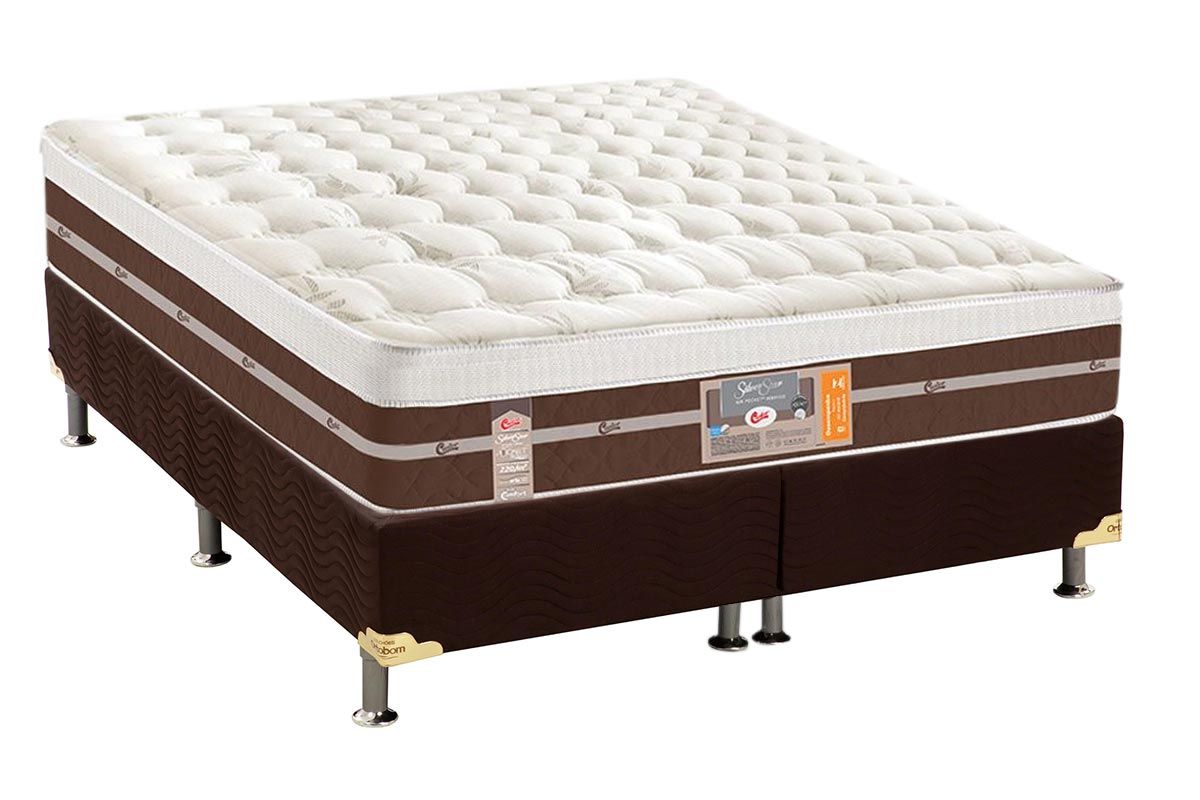 Cama Box CRC +Colchão Molas S Star Híbrido Castor