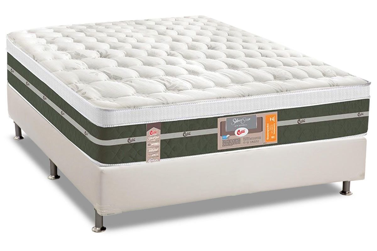Cama Box CRC +Colchão Molas Silver Star Castor