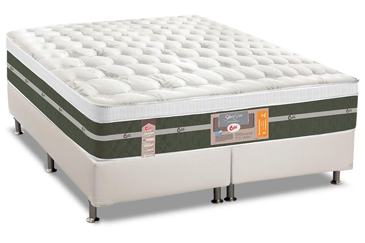 Cama Box CRC +Colchão Molas Silver Star Castor