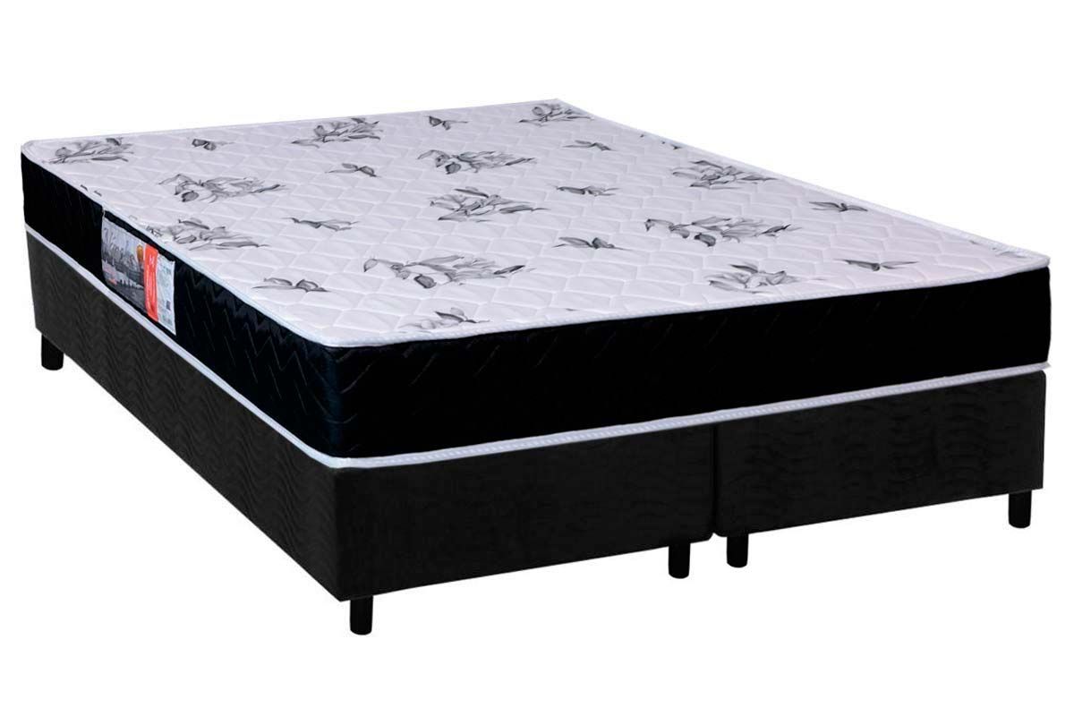 Cama Box CRC +Colchão Espuma D28 Nápoles Orthoflex