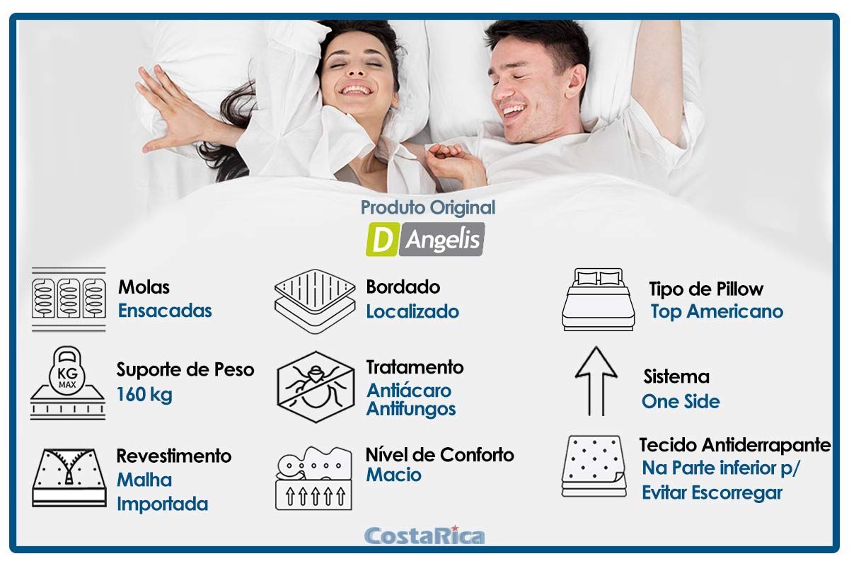 Colchão Molas Ensacadas Anjos Comfortable