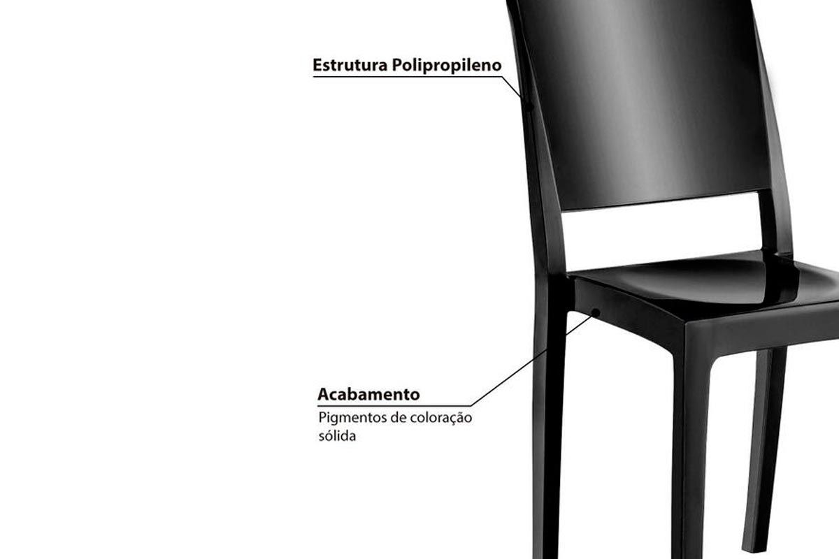 Cadeira Jantar Hydra Plus PP Kit 4Un Kappesberg Cadeira Jantar Hydra Plus PP Kit 4Un Kappesberg