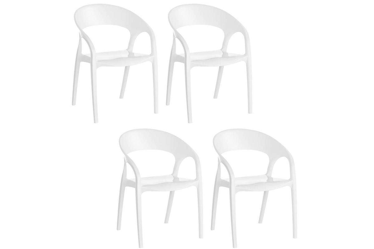 Cadeira Jantar Glass Plus UZ8004 PP Kit 4Un Kappesberg Cadeira Jantar Glass Plus UZ8004 PP Kit 4Un Kappesberg