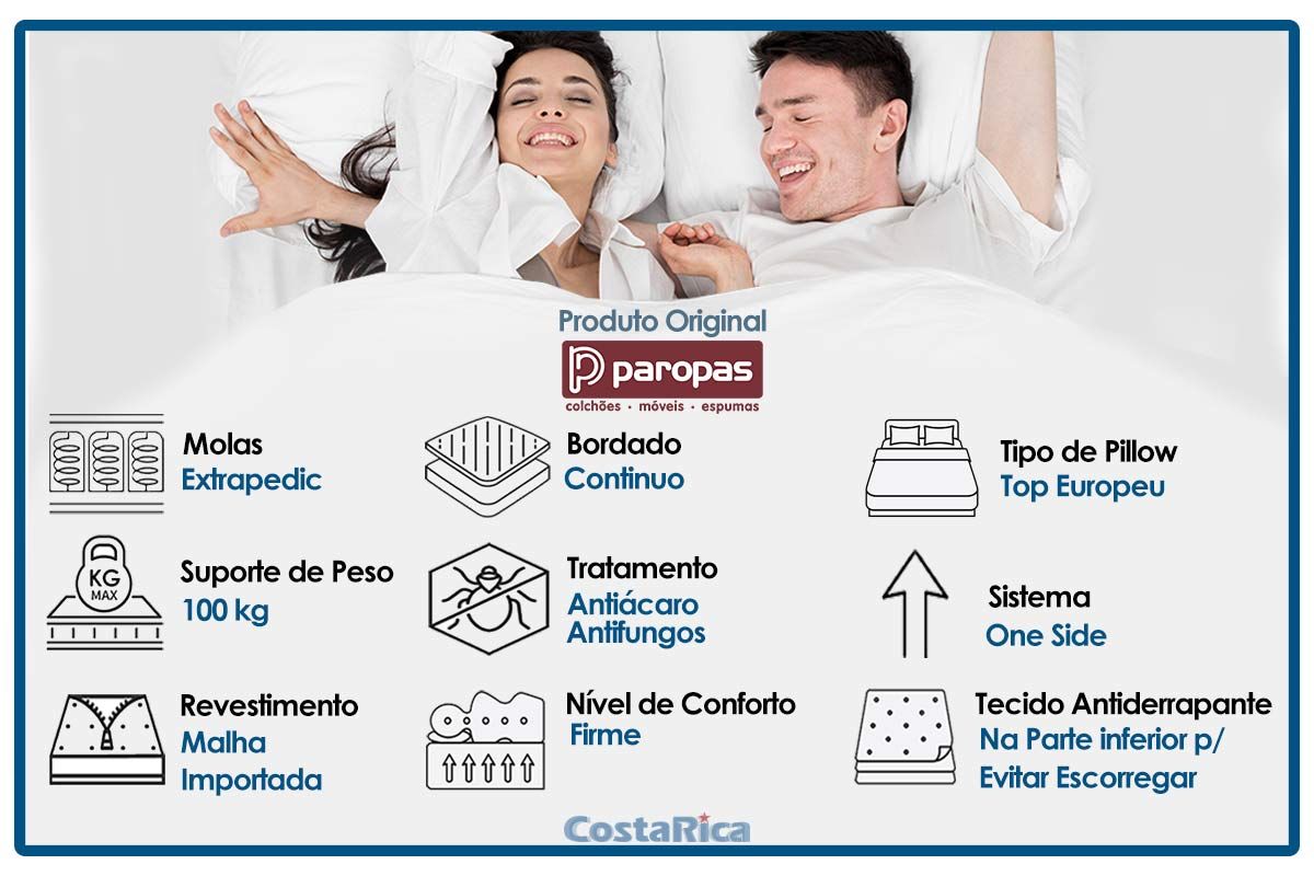 Colchão Molas Extrapedic Paropas Olímpia