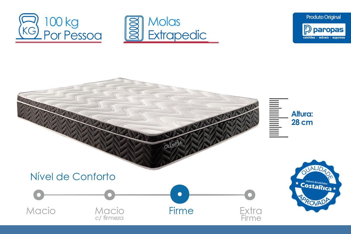 Colchão Molas Extrapedic Paropas Olímpia