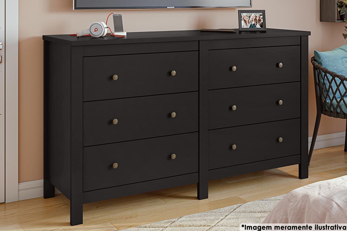 Cômoda Horizontal Maggiore c/6 Gavetas Lopas
