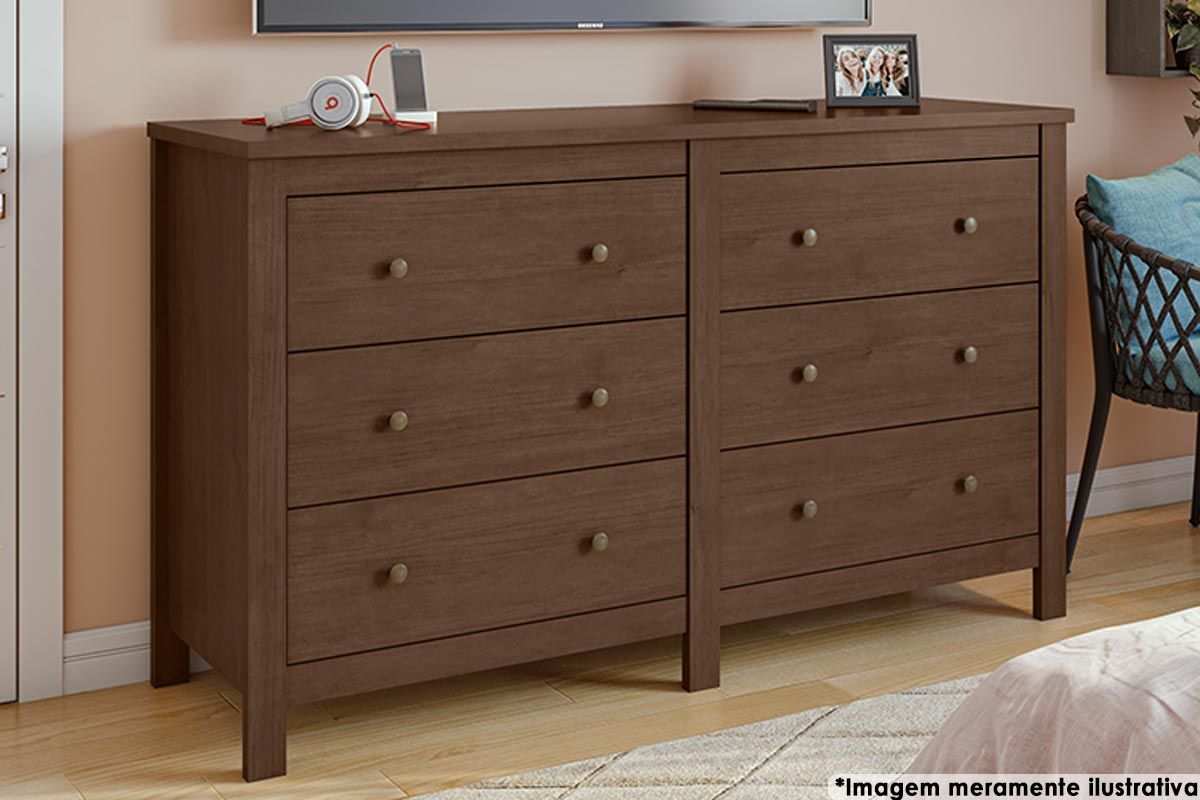 Cômoda Horizontal Maggiore c/6 Gavetas Lopas