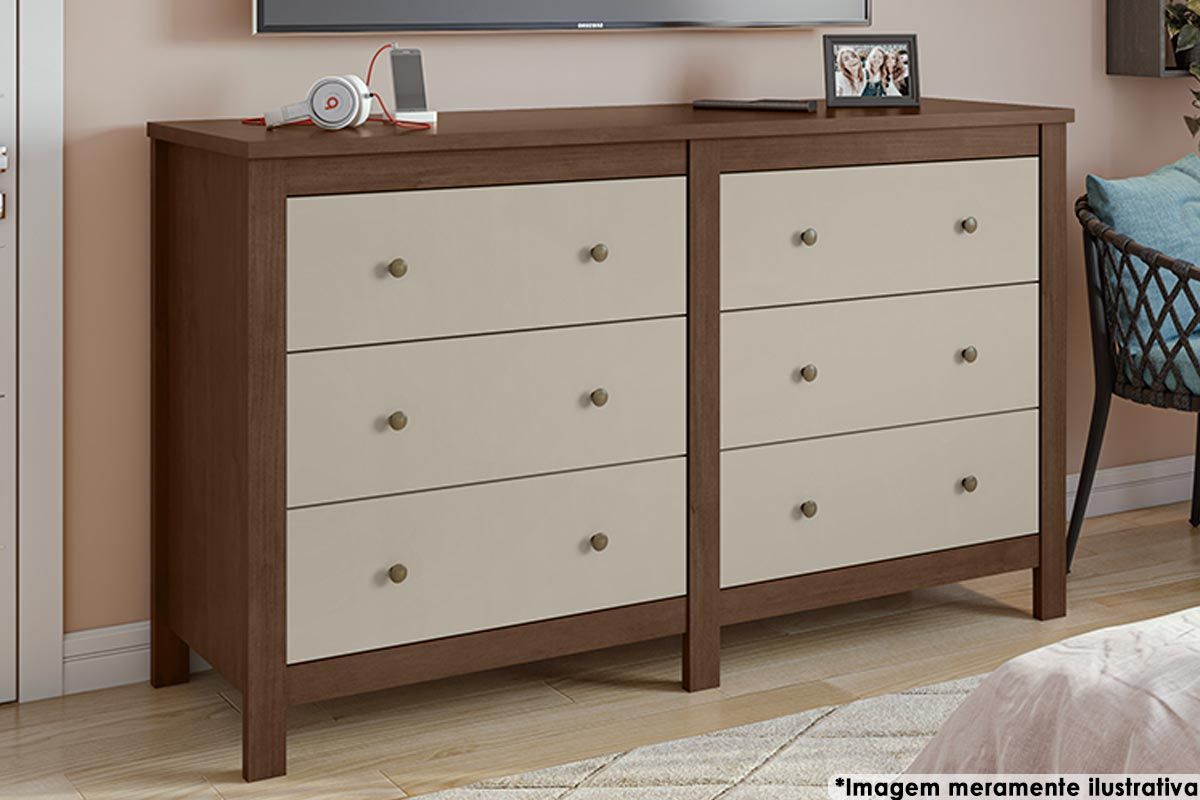 Cômoda Horizontal Maggiore c/6 Gavetas Lopas