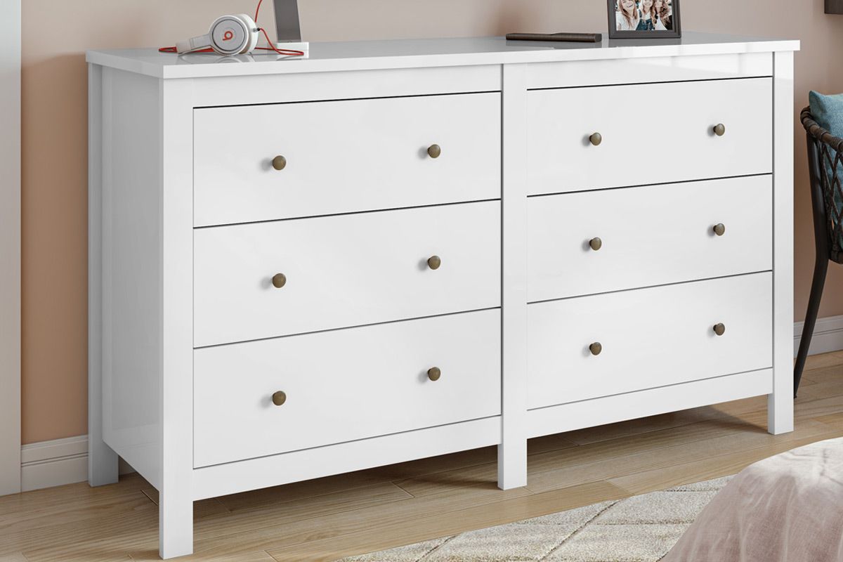 Cômoda Horizontal Maggiore c/6 Gavetas LopasBranco