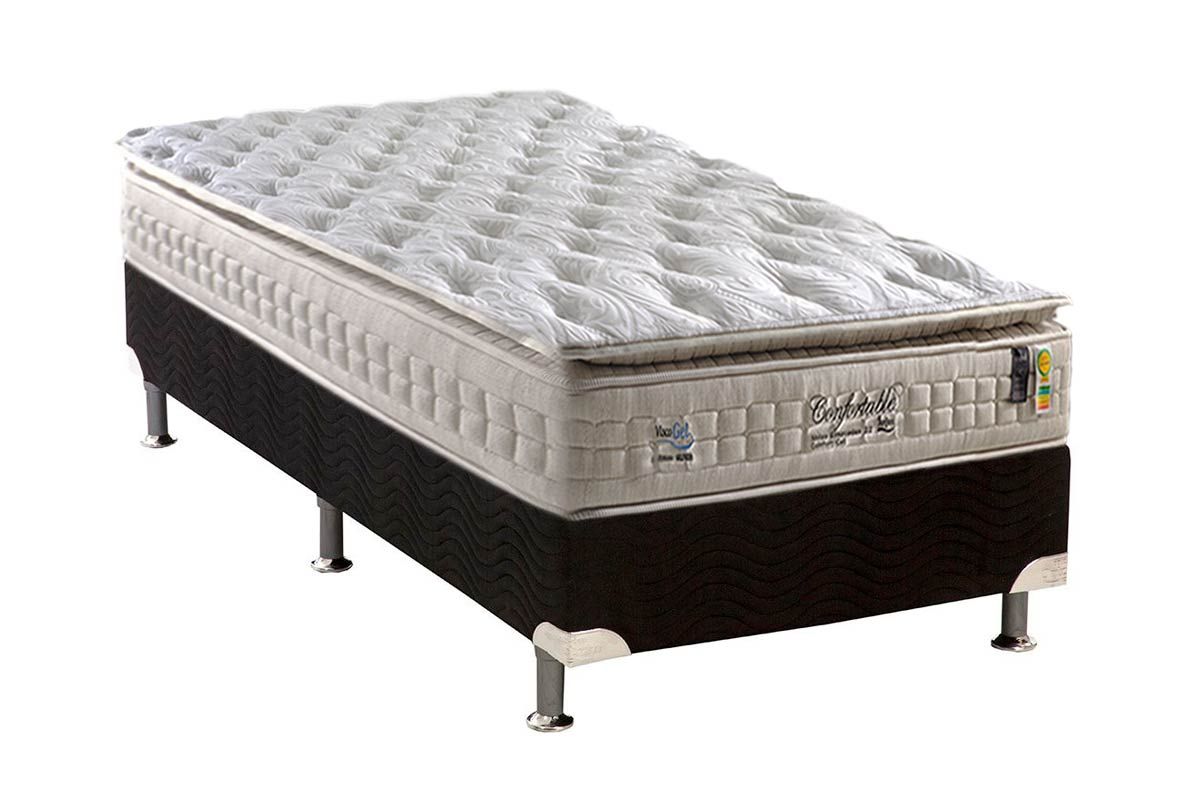Cama Box CRC +Colchão Molas Confortable Anjos