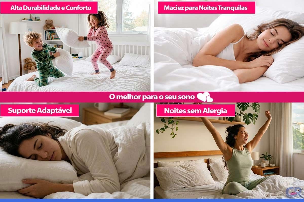Travesseiro Látex Sleep Flocos Anatômico Castor