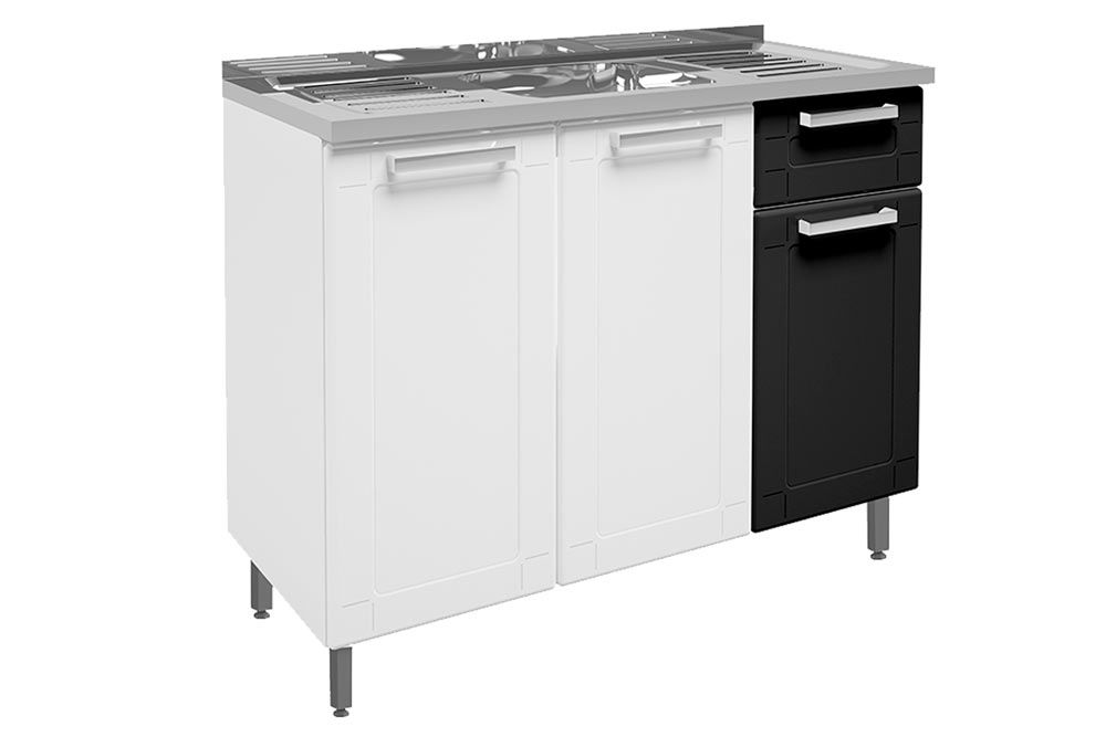 Balcão Cozinha Bertolini c/Pia Múltipla c/3 Portas e 1 Gaveta