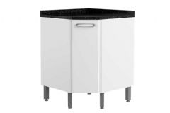 Balcão de Cozinha c/ Tampo Canto Oblíquo Evidence 7115 c/ 1 Porta 68cm - Bertolini
