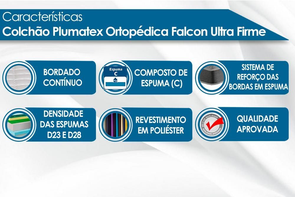 Cama Box CRC +Colchão Ortopédico Falcon Plumatex
