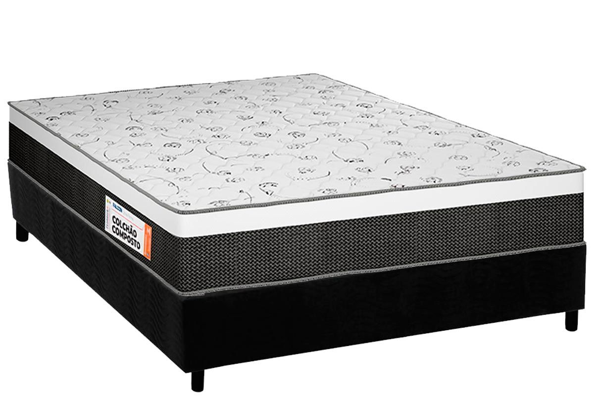 Cama Box CRC +Colchão Ortopédico Falcon Plumatex