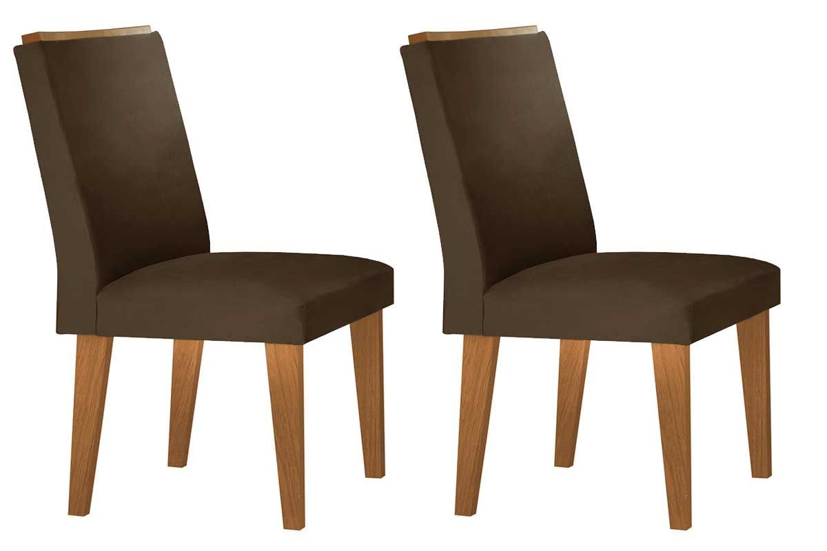 Cadeira Jantar Lunara Kit 2 Un RufatoMadeira Capuccino/Suede Marrom Cadeira Jantar Lunara Kit 2 Un RufatoMadeira Capuccino/Suede Marrom