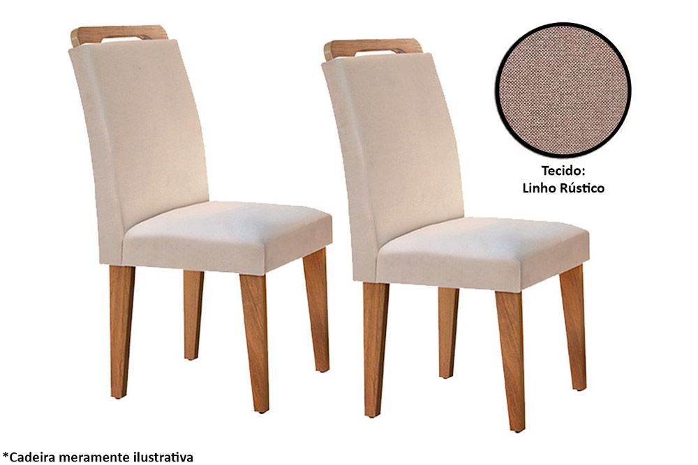 Cadeira Jantar Athenas Kit 2Un Rufato