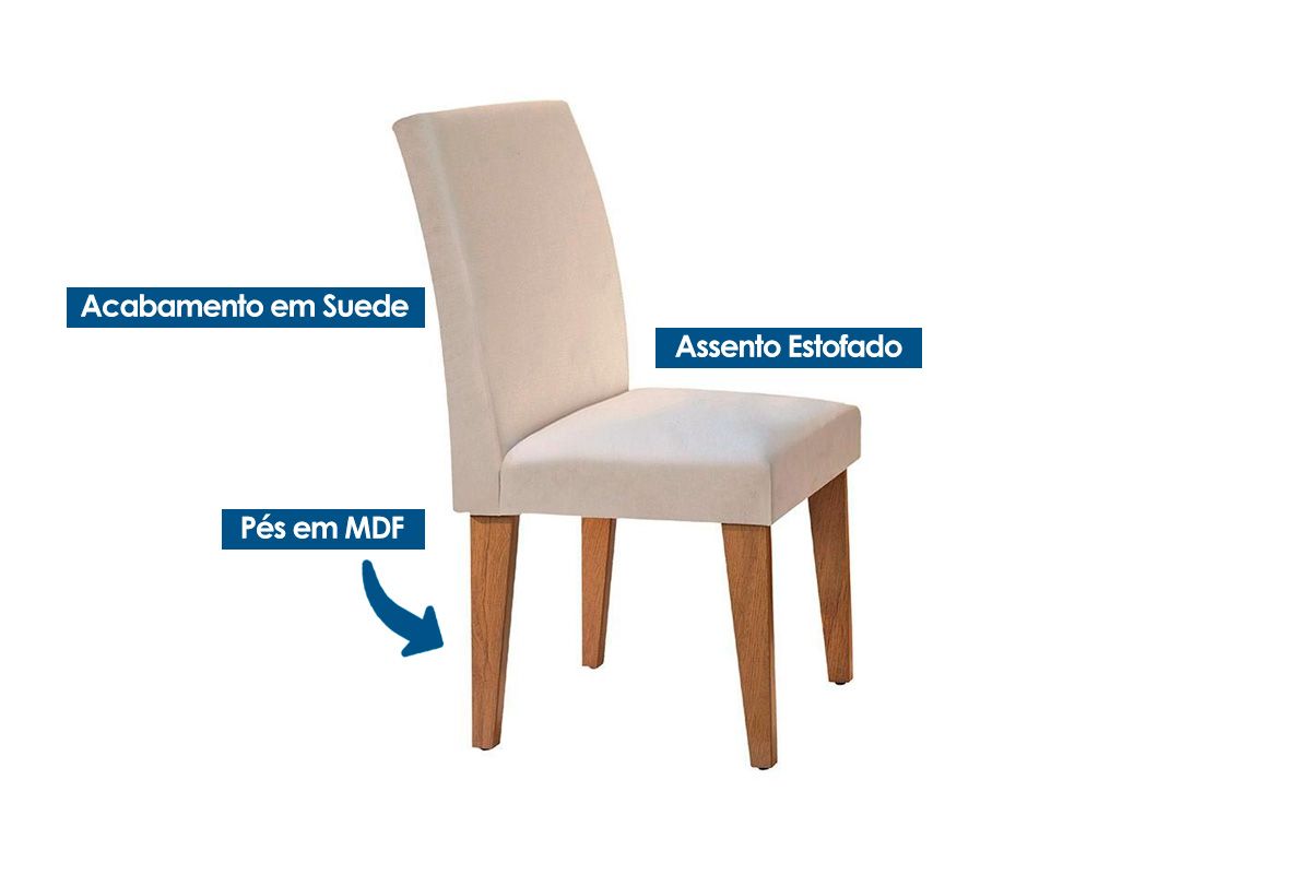 Cadeira Jantar Grécia Kit 2Un Rufato Cadeira Jantar Grécia Kit 2Un Rufato