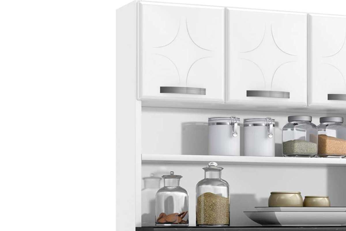 Cozinha Compacta Telasul Kit Rubi Smart Aço c/6 Portas e 1 Gaveta 105cm Cozinha Compacta Telasul Kit Rubi Smart Aço c/6 Portas e 1 Gaveta 105cm
