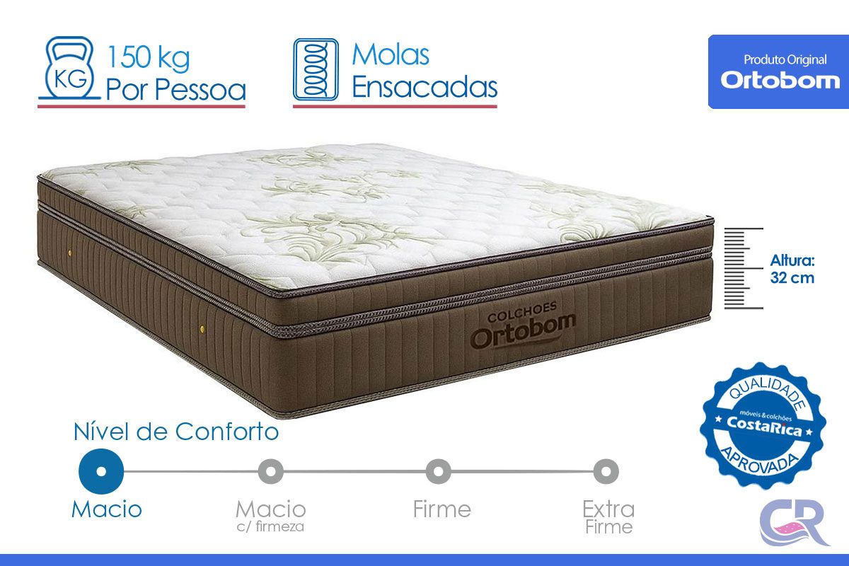 Colchão Molas Ensacadas Ortobom Gold Ultra Gel Colchão Molas Ensacadas Ortobom Gold Ultra Gel