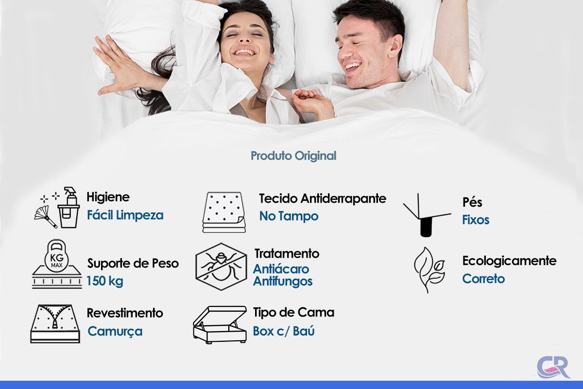 Cama Box Baú Ortobom Light Physical Corano Brown Cama Box Baú Ortobom Light Physical Corano Brown