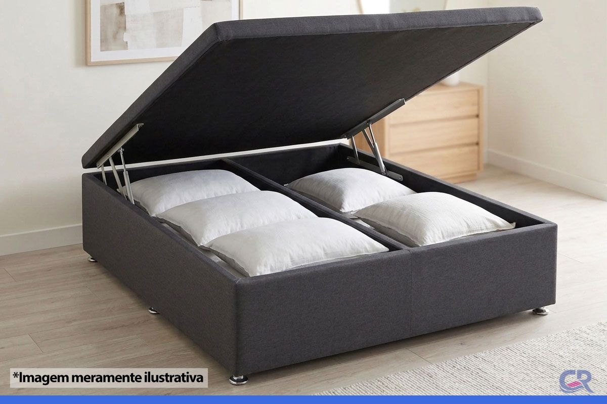 Cama Box Baú Ortobom Light Physical Corano Gray