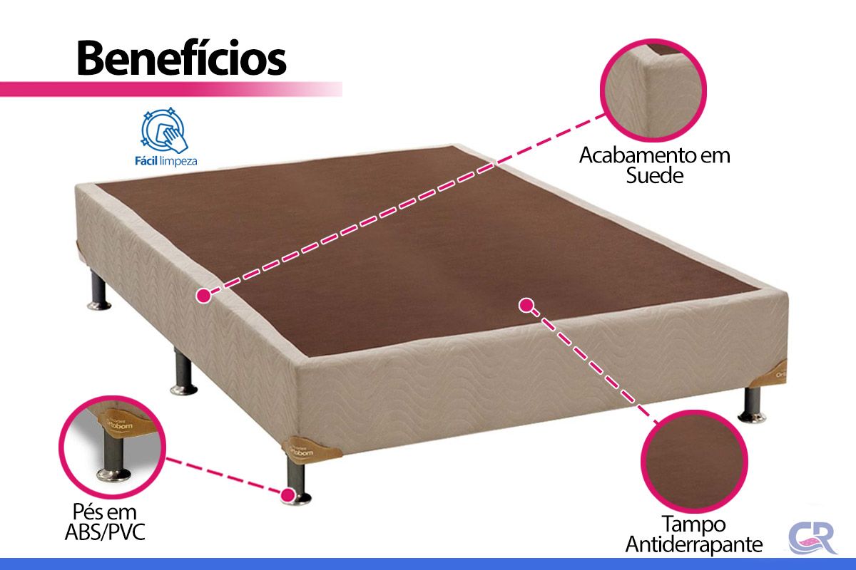 Cama Box Ortobom Physical Suede Clean Cama Box Ortobom Physical Suede Clean