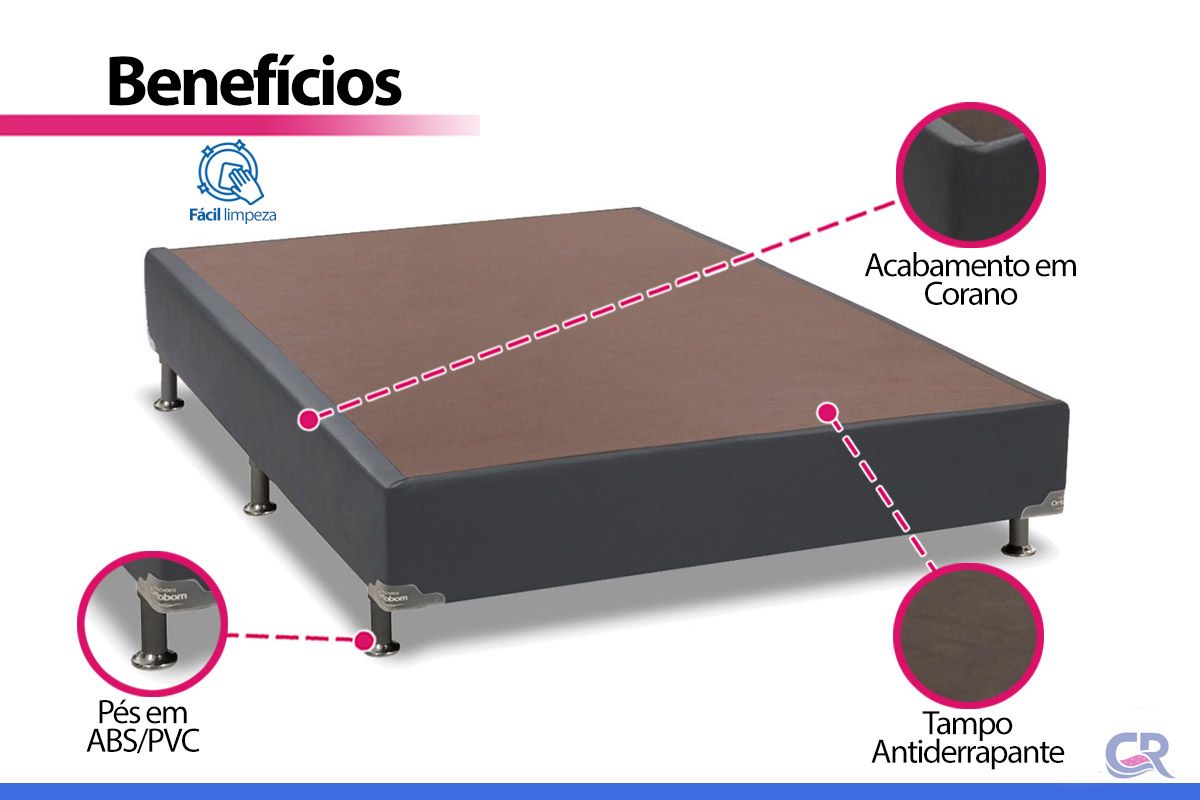 Cama Box Ortobom Physical Corano Gray