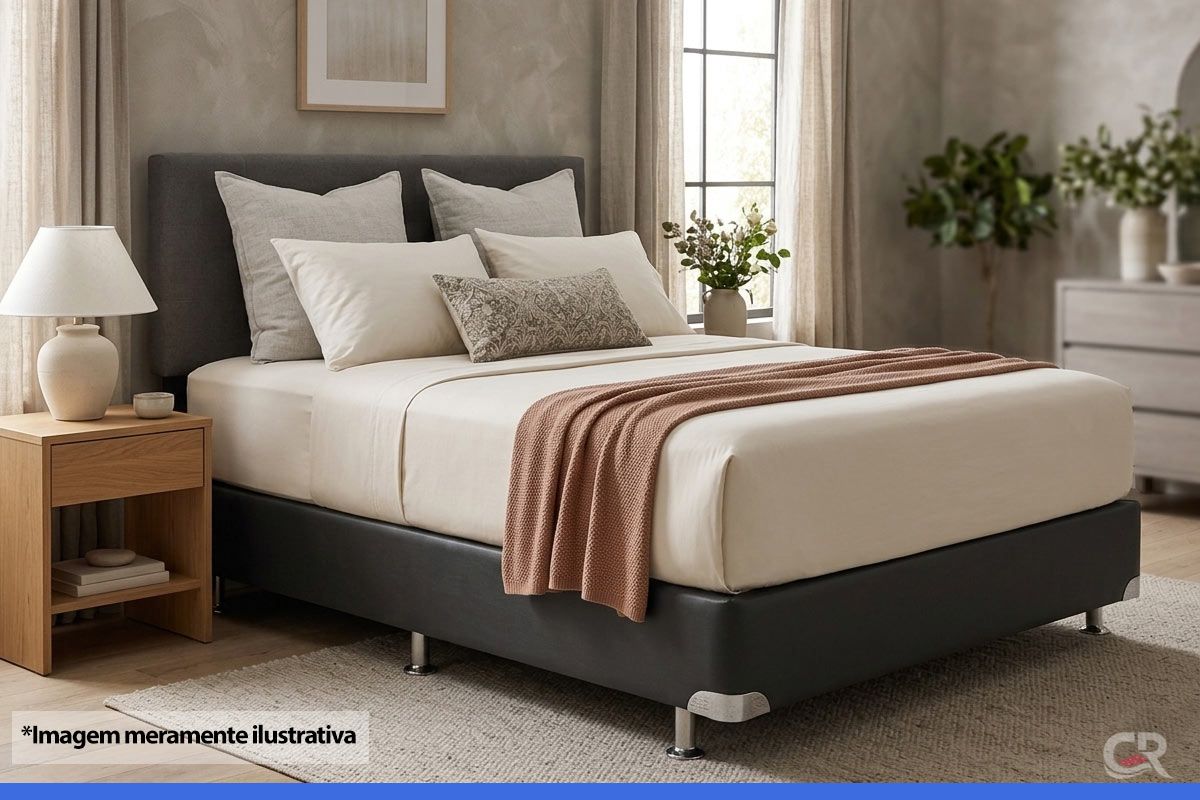 Cama Box Ortobom Corano Gray Cama Box Ortobom Corano Gray