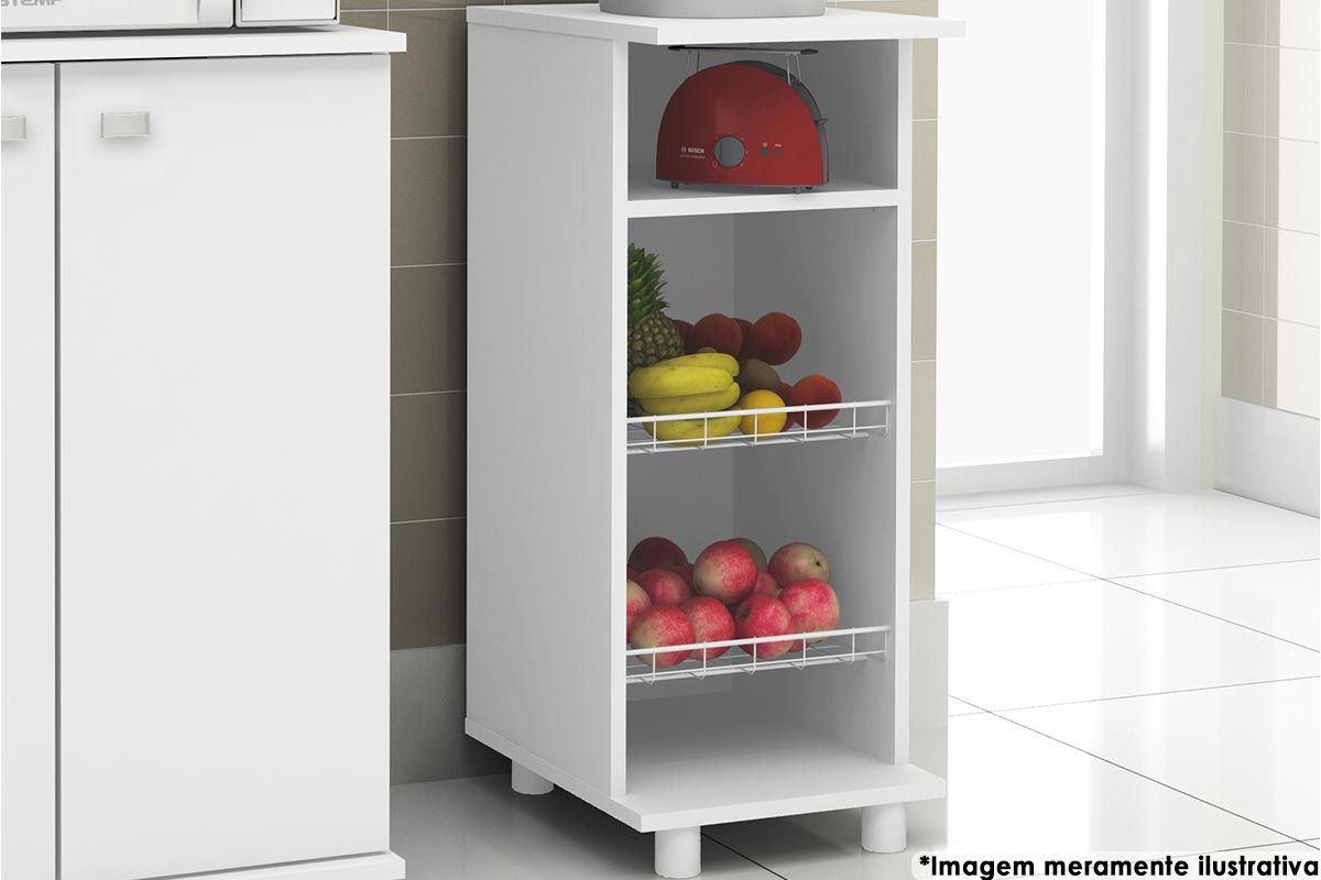 Balcão Fruteira Cozinha Tecno Mobili BF-3206 c/2 Cestos 31cm