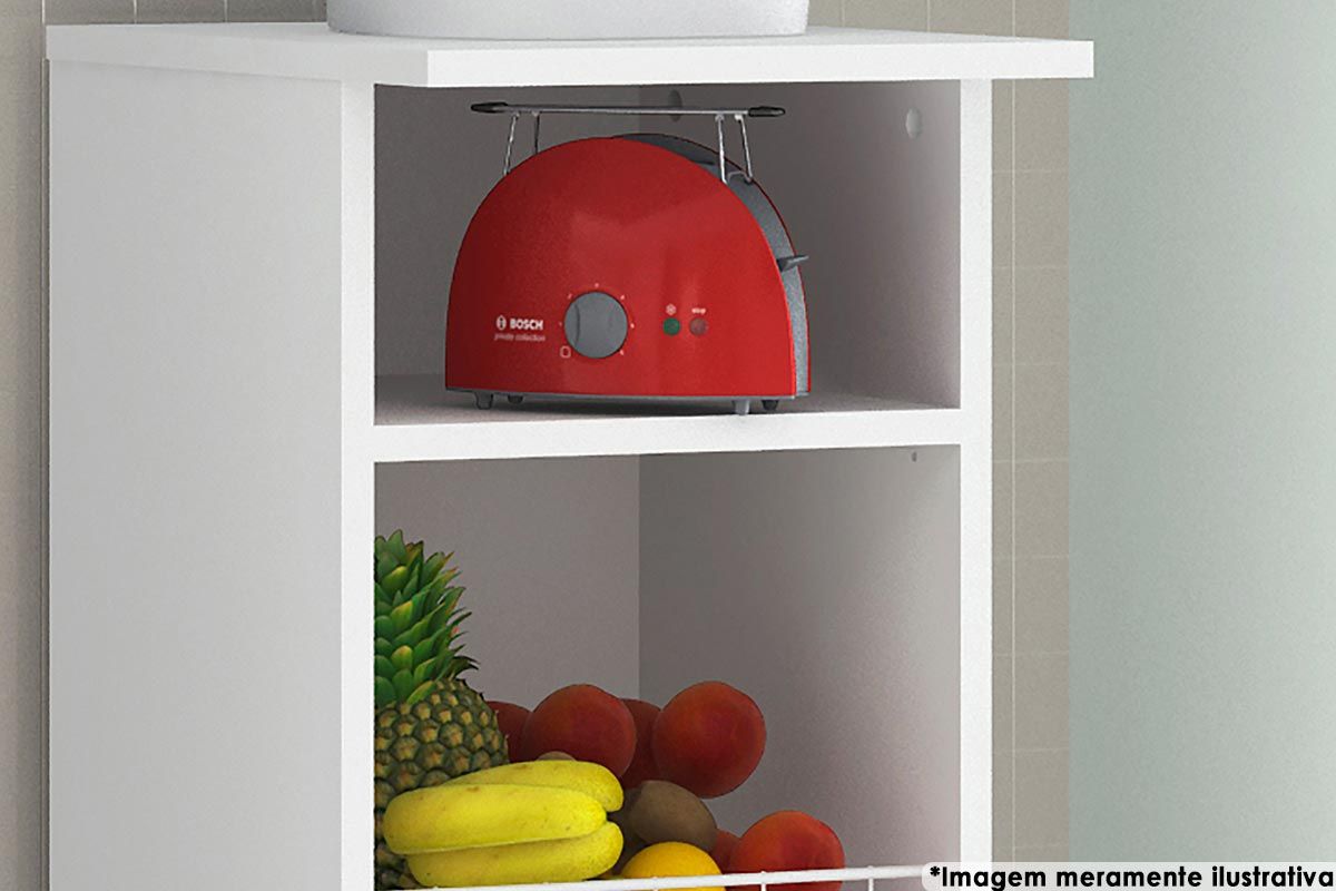 Balcão Fruteira Cozinha Tecno Mobili BF-3206 c/2 Cestos 31cm