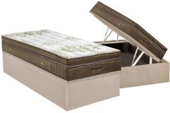 Cama Box Baú Filhão +Colchão Molas Ultra Gel Ortobom