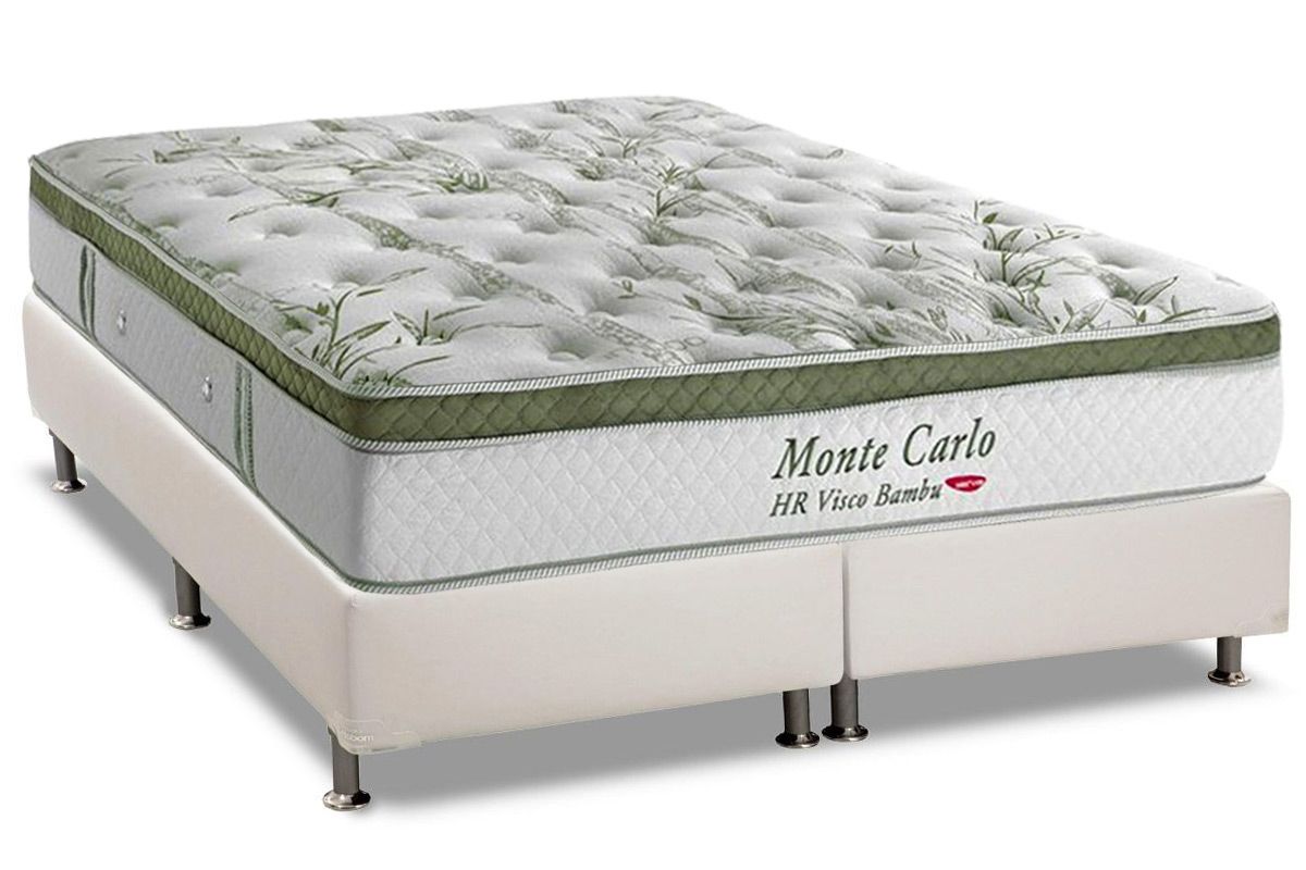 Cama Box CRC +Colchão Molas Monte Carlo Herval