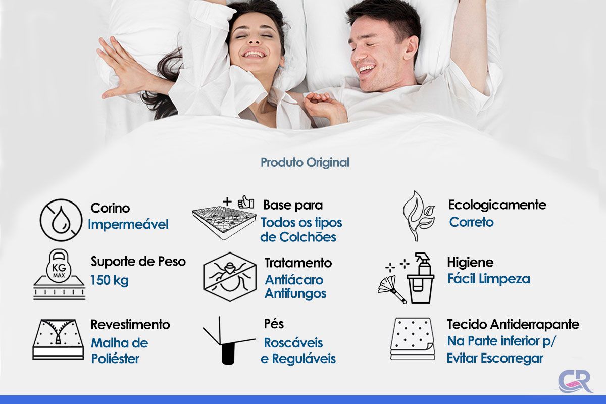 Cama Box CRC +Colchão Molas Impressione Anjos