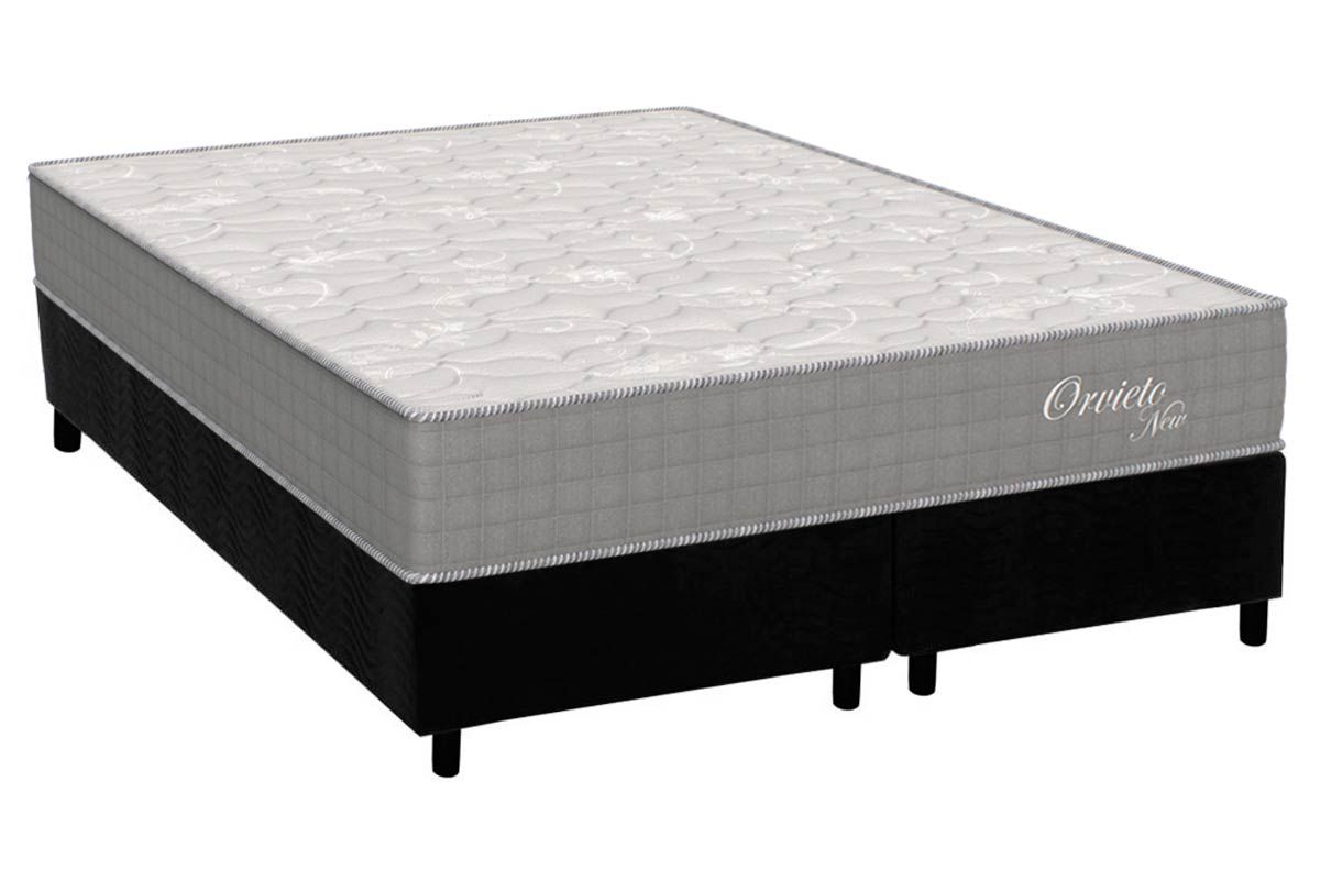 Cama Box CRC +Colchão Molas Orvieto Orthoflex