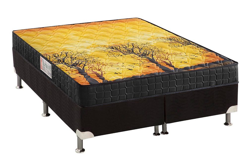Cama Box CRC +Colchão Ortopédico Pantanal Anjos