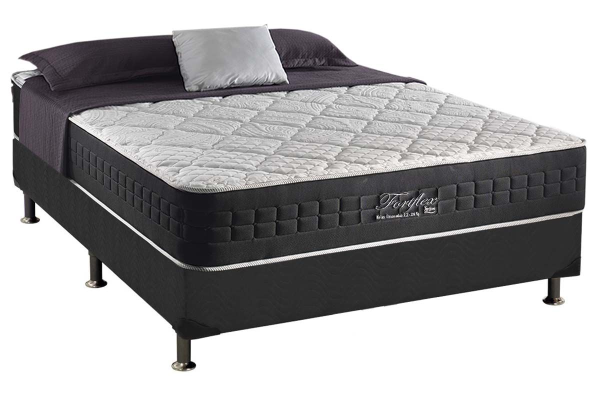 Cama Box CRC +Colchão Molas Fort Flex Anjos