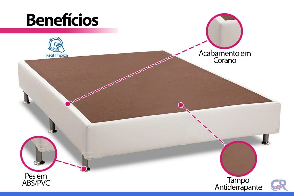 Cama Box CRC +Colchão D45 Espuma High Foam Ortobom