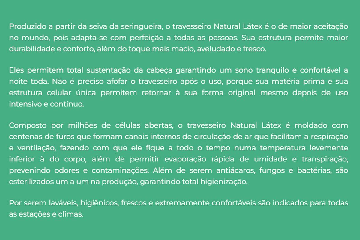 Travesseiro Látex Natural Extra Alto LN1101 Duoflex