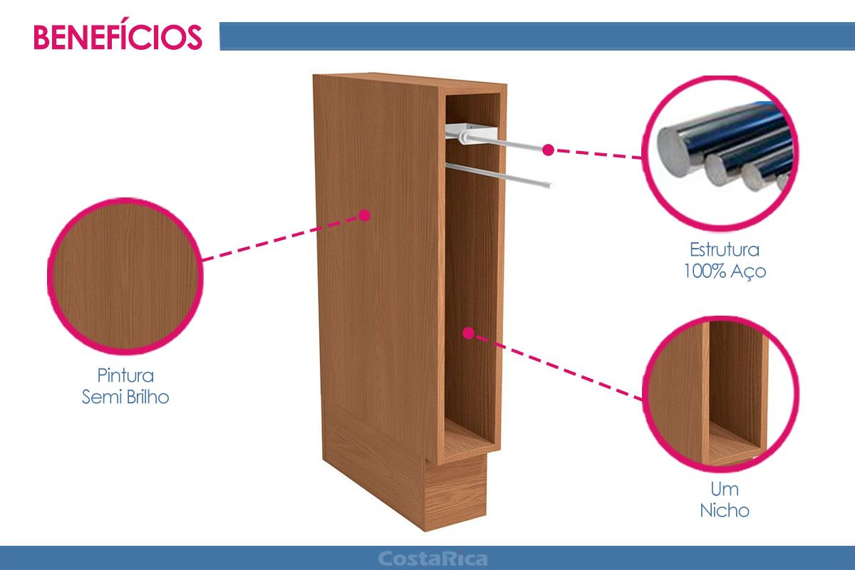 Balcão Cozinha Kappesberg Toalheiro Maxxi G740 15cm Balcão Cozinha Kappesberg Toalheiro Maxxi G740 15cm