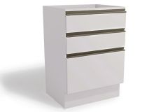 Balcão Cozinha Kappesberg Maxxi G743 c/3 Gavs s/Tampo 60cm - Branco